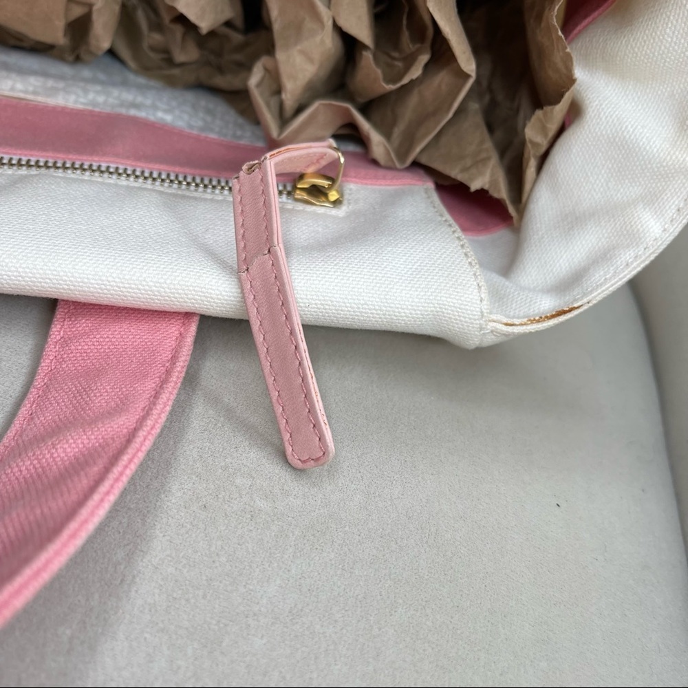 Authentic Chanel CC Marshmallow Handbag purse Bag Mini Tote White Pink - Picture 7 of 15